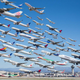 Illustration for article titled 8 hours of airliners departing from Los Angeles in one single photo